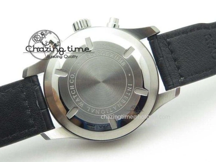 MIROTIME 0213 Soft Pilot Chrono 3777 43mm ZF 1:1 Best Edition Black Dial On Black Leather Strap A 7360